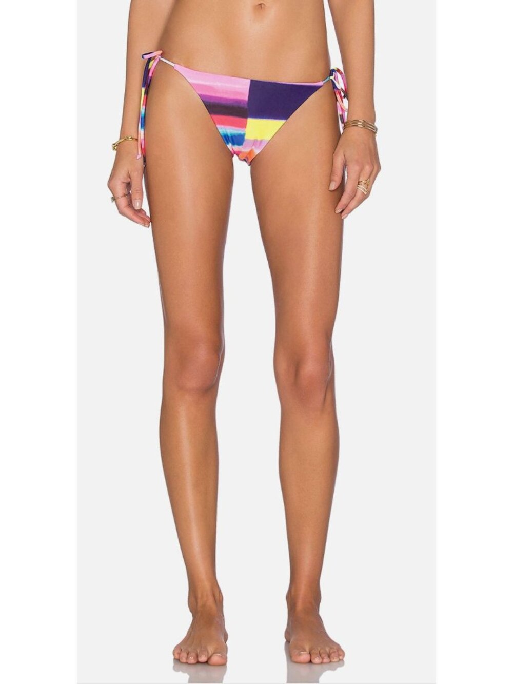 NWT Mara Hoffman Reversible Classic String Bikini Bottom Pink Size S $99 [jb]